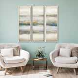 Paragon Linear Motion S/3 Blue 37 X 13 X 3 Wall Art