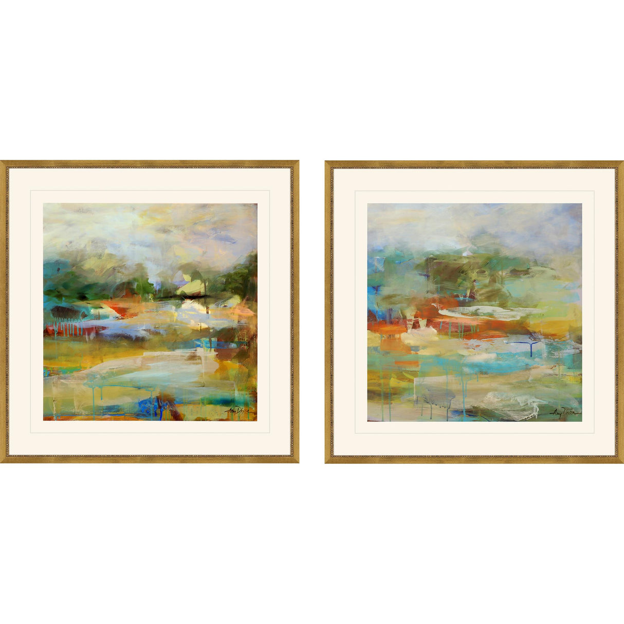 Paragon Mist S/2 Blue 25 X 25 X 1 Wall Art