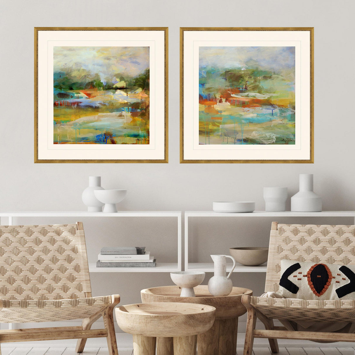 Paragon Mist S/2 Blue 25 X 25 X 1 Wall Art