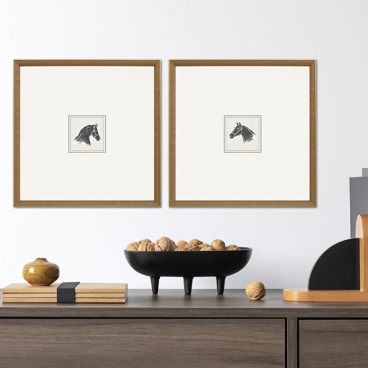 Paragon Equestrian Study S/2 Black 17 X 17 X 2 Wall Art