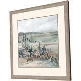 Paragon Blue Cactus Field I Gray 40 X 40 X 2 Wall Art