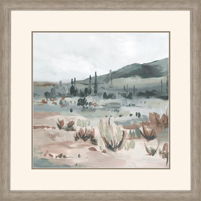 Paragon Blue Cactus Field II Gray 40 X 40 X 2 Wall Art