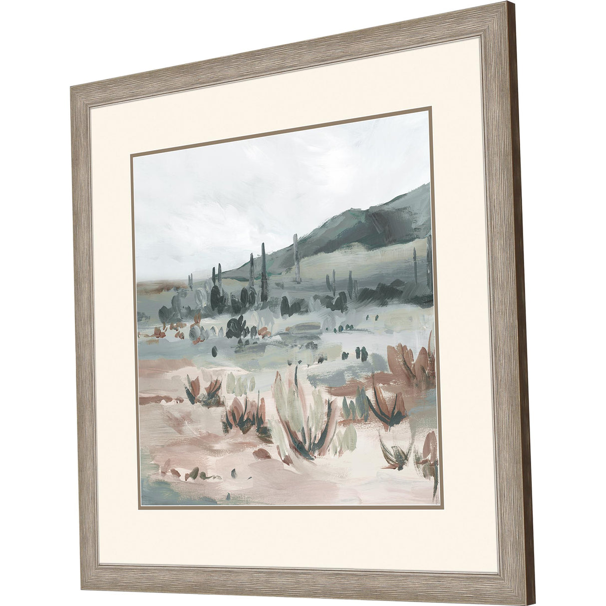 Paragon Blue Cactus Field II Gray 40 X 40 X 2 Wall Art