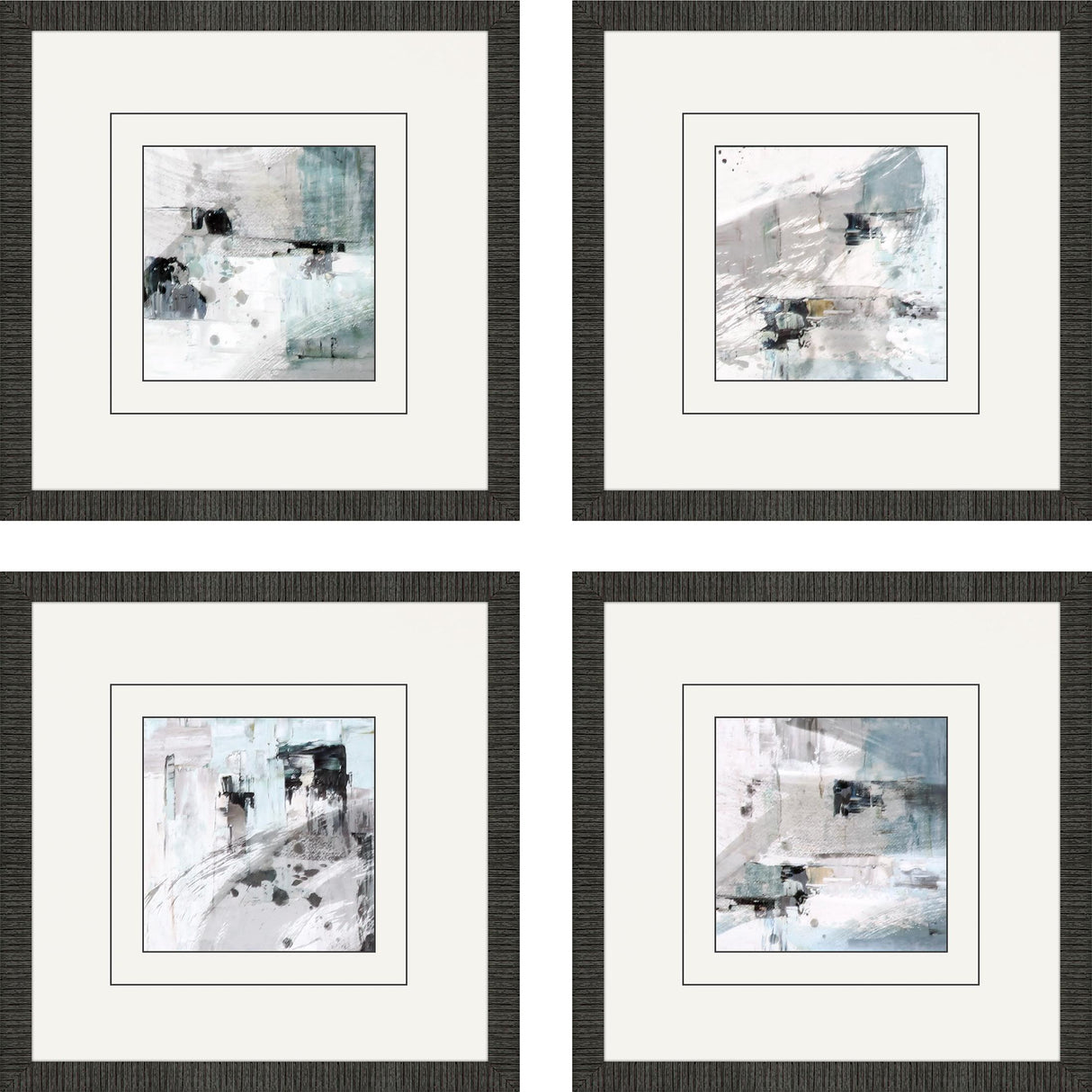 Paragon Abstract Blend S/4 Blue 18 X 18 X 2 Wall Art
