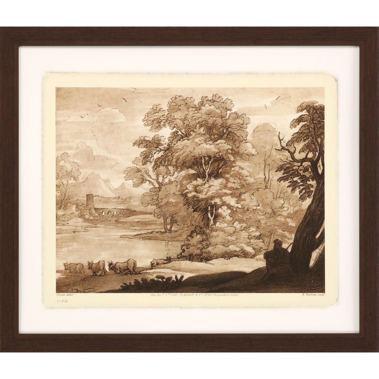 Paragon Pastoral Landscape I Sepia 28 X 33 X 2 Wall Art