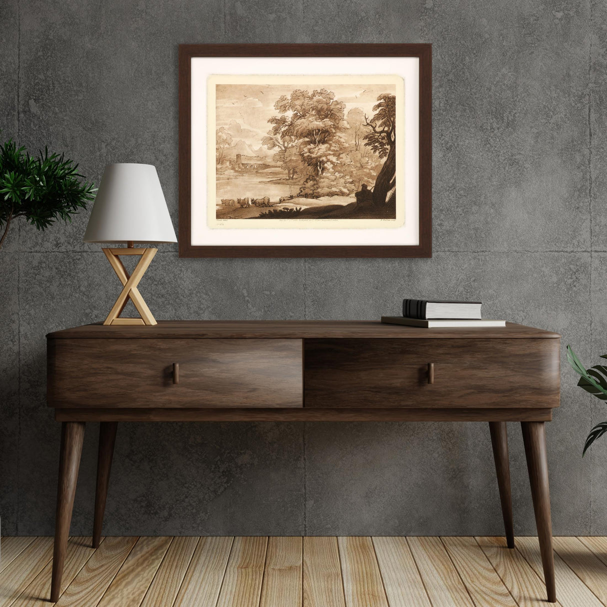 Paragon Pastoral Landscape I Sepia 28 X 33 X 2 Wall Art