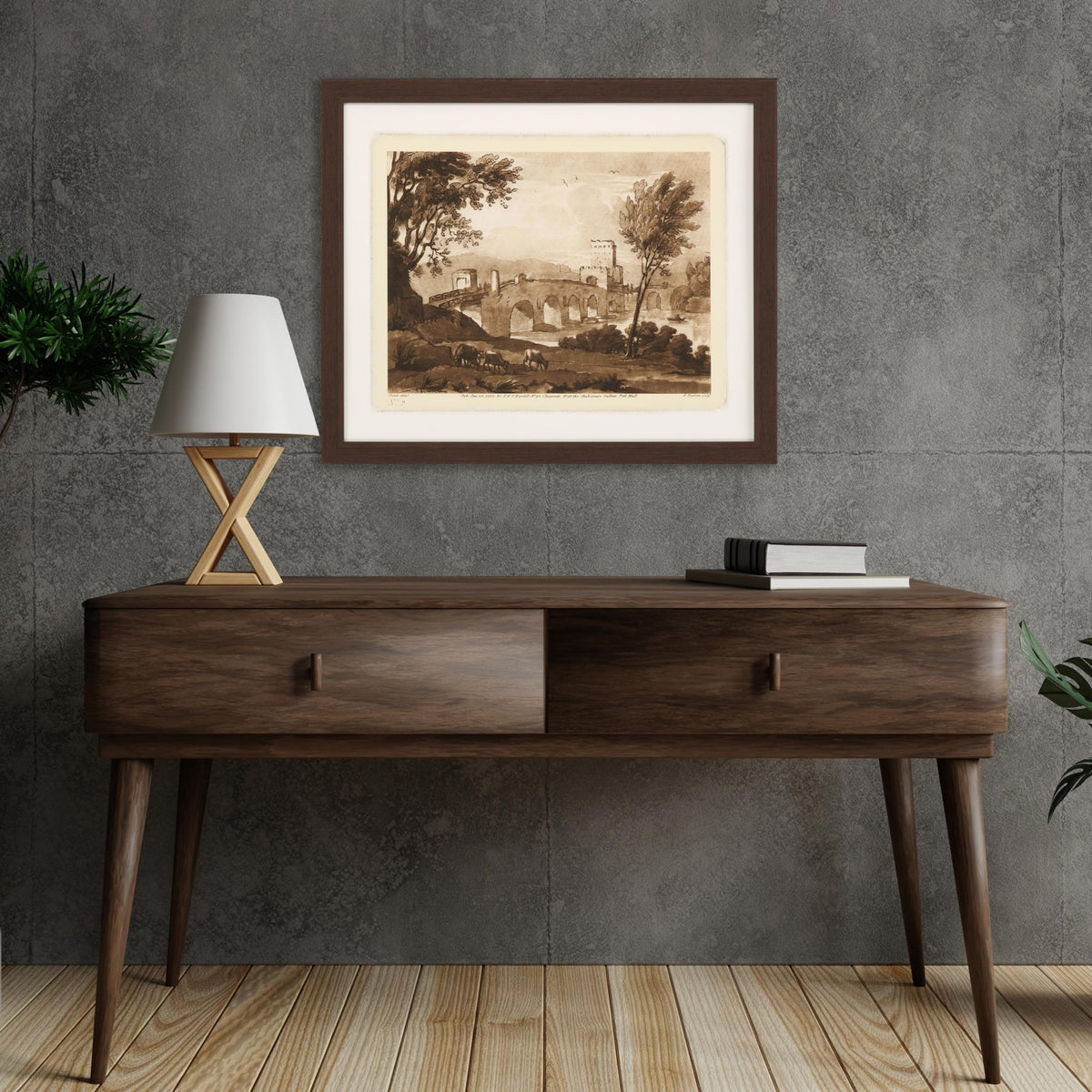 Paragon Pastoral Landscape II Sepia 28 X 33 X 2 Wall Art
