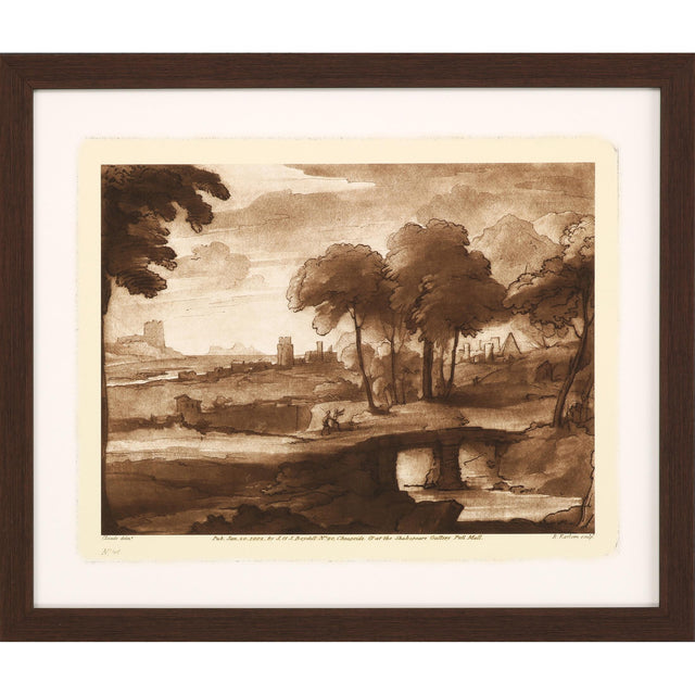 Paragon Pastoral Landscape III Sepia 28 X 33 X 2 Wall Art