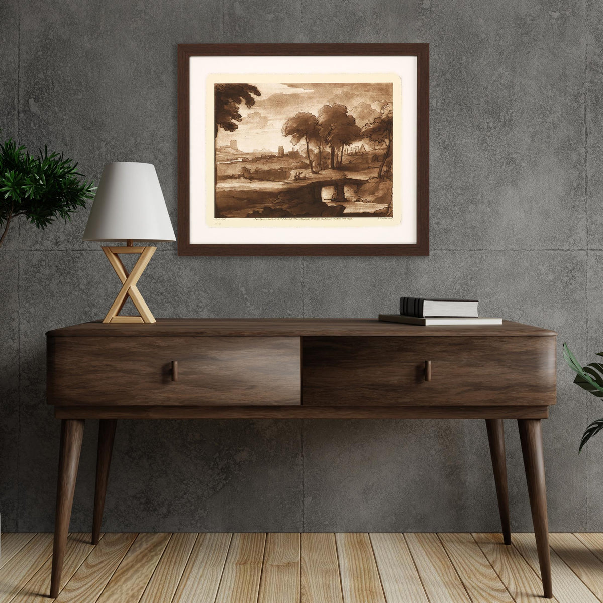 Paragon Pastoral Landscape III Sepia 28 X 33 X 2 Wall Art