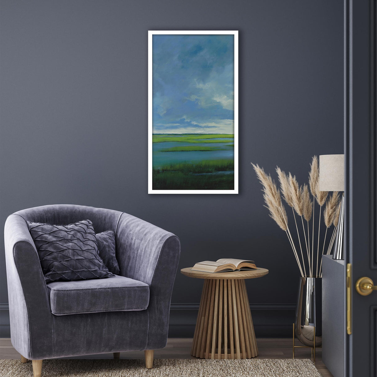 Paragon Wetland I Blue 48 X 26 X 3 Wall Art