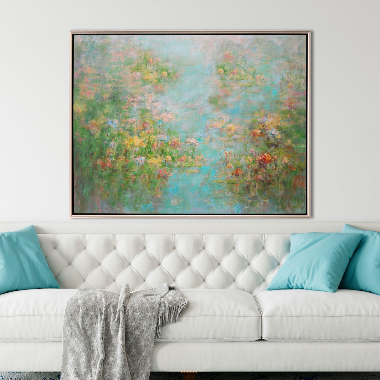 Paragon Lilies in Bloom Blue 47 X 62 X 3 Wall Art