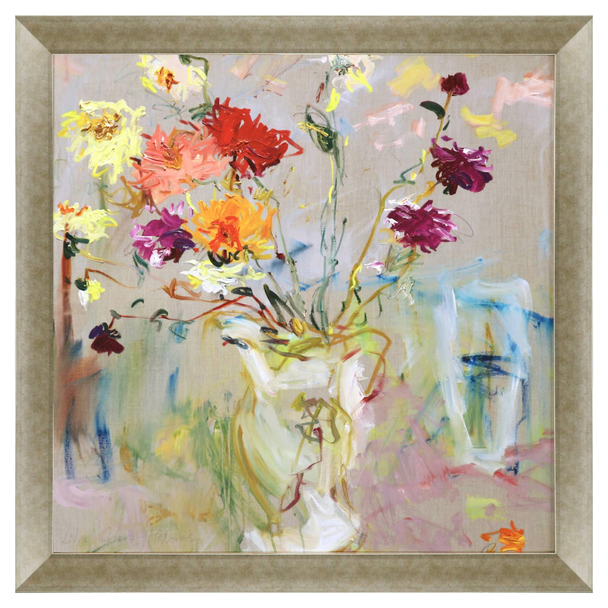 Paragon A Jug of Dahlias Multi 41 X 41 X 2 Wall Art
