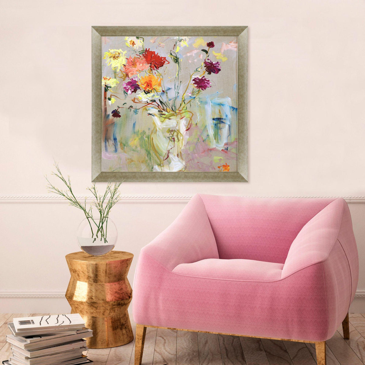 Paragon A Jug of Dahlias Multi 41 X 41 X 2 Wall Art