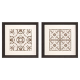 Paragon Motif on Cream I S/2 Brown 30 X 30 X 3 Wall Art