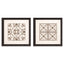 Paragon Motif on Cream I S/2 Brown 30 X 30 X 3 Wall Art