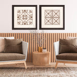 Paragon Motif on Cream I S/2 Brown 30 X 30 X 3 Wall Art