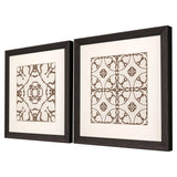 Paragon Motif on Cream I S/2 Brown 30 X 30 X 3 Wall Art