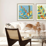 Paragon Sassy Botanica I Blue 37 X 37 X 2 Wall Art