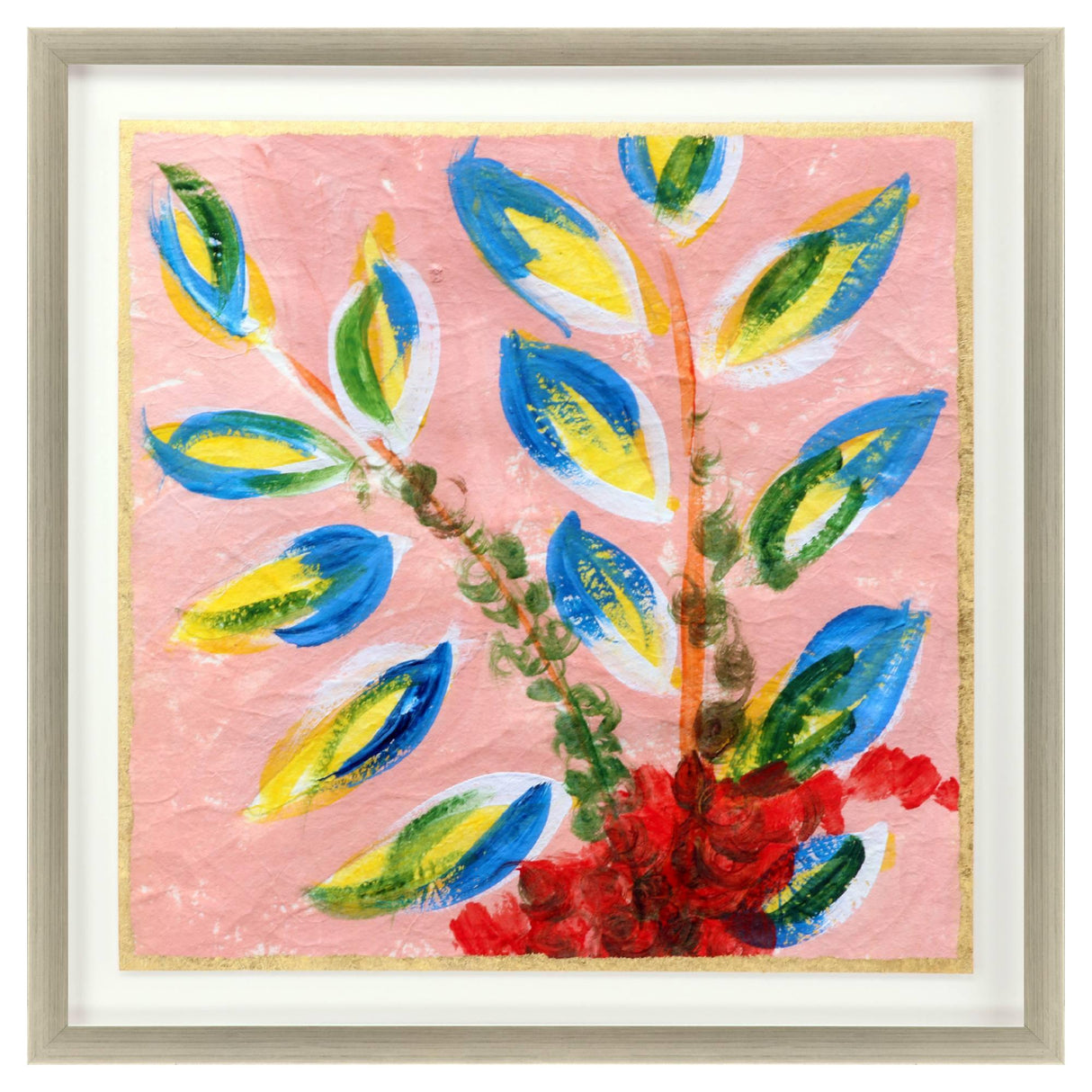 Paragon Sassy Botanica III Blue 37 X 37 X 2 Wall Art