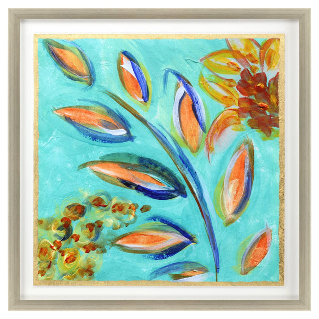 Paragon Sassy Botanica IV Blue 37 X 37 X 2 Wall Art