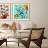 Paragon Sassy Botanica IV Blue 37 X 37 X 2 Wall Art