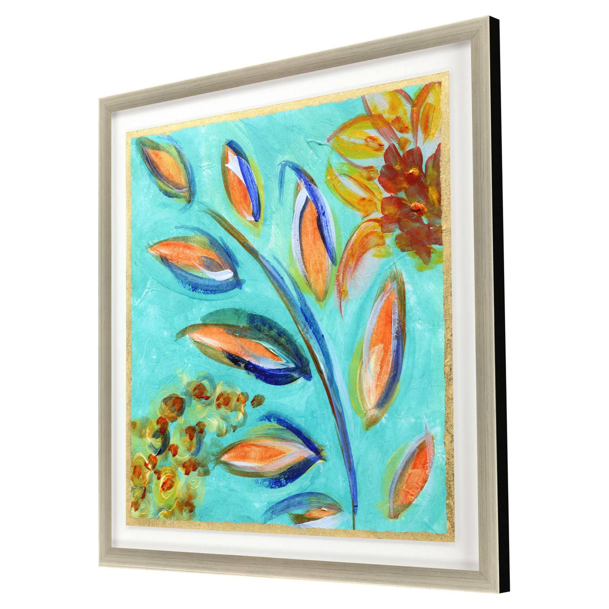 Paragon Sassy Botanica IV Blue 37 X 37 X 2 Wall Art