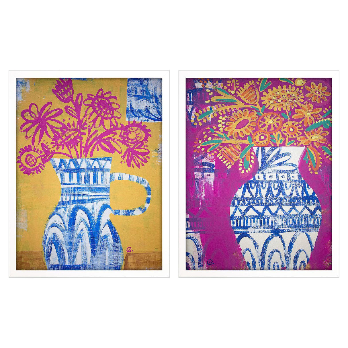 Paragon Talavera Vases S/2 Blue 25 X 19 X 2 Wall Art