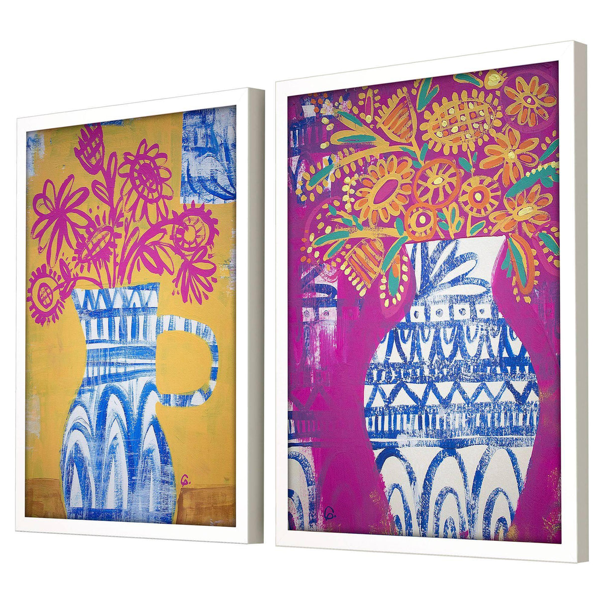 Paragon Talavera Vases S/2 Blue 25 X 19 X 2 Wall Art