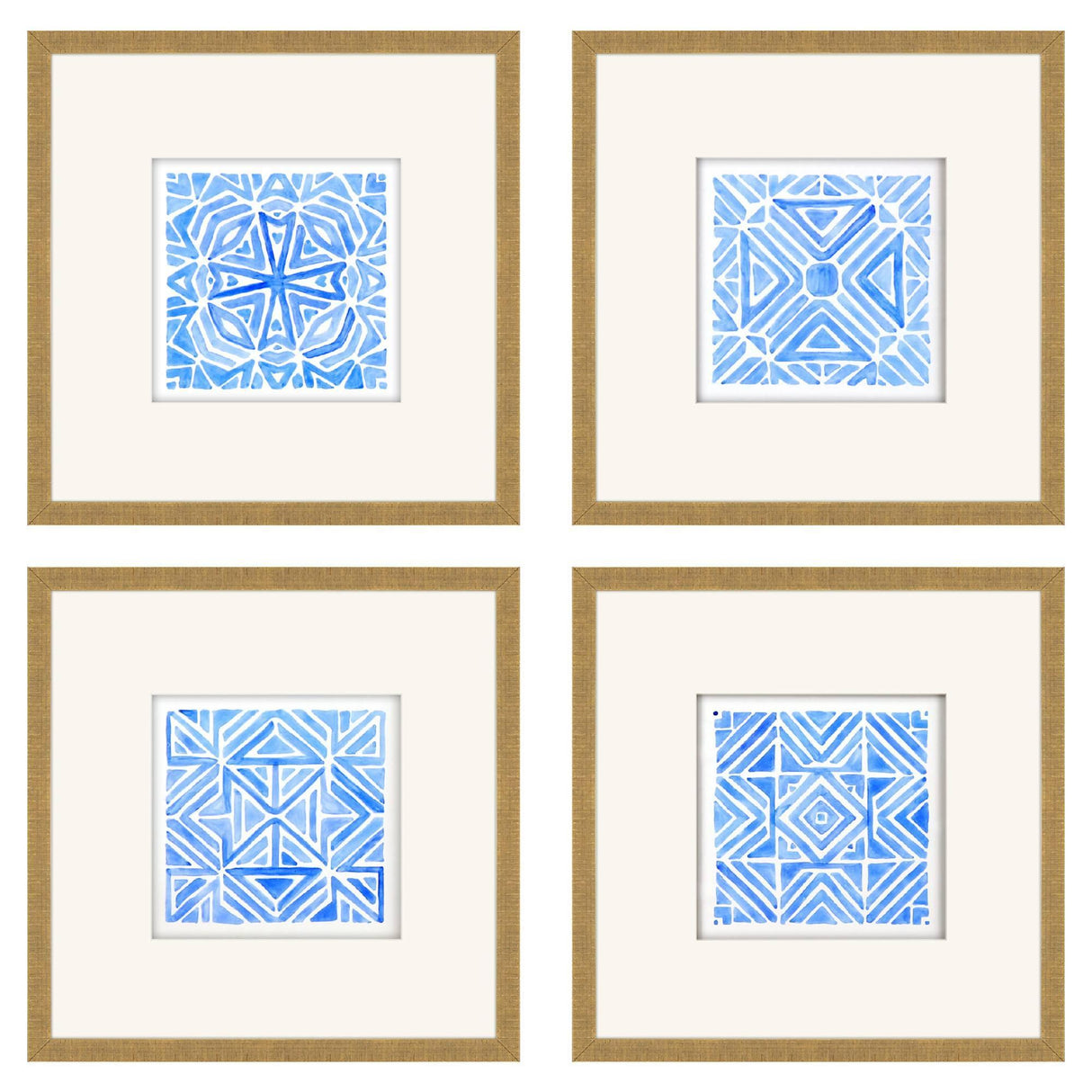 Paragon Indigo Geo S/4 Blue 21 X 21 X 2 Wall Art