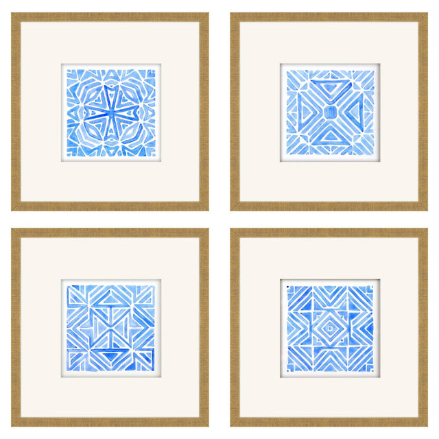 Paragon Indigo Geo S/4 Blue 21 X 21 X 2 Wall Art