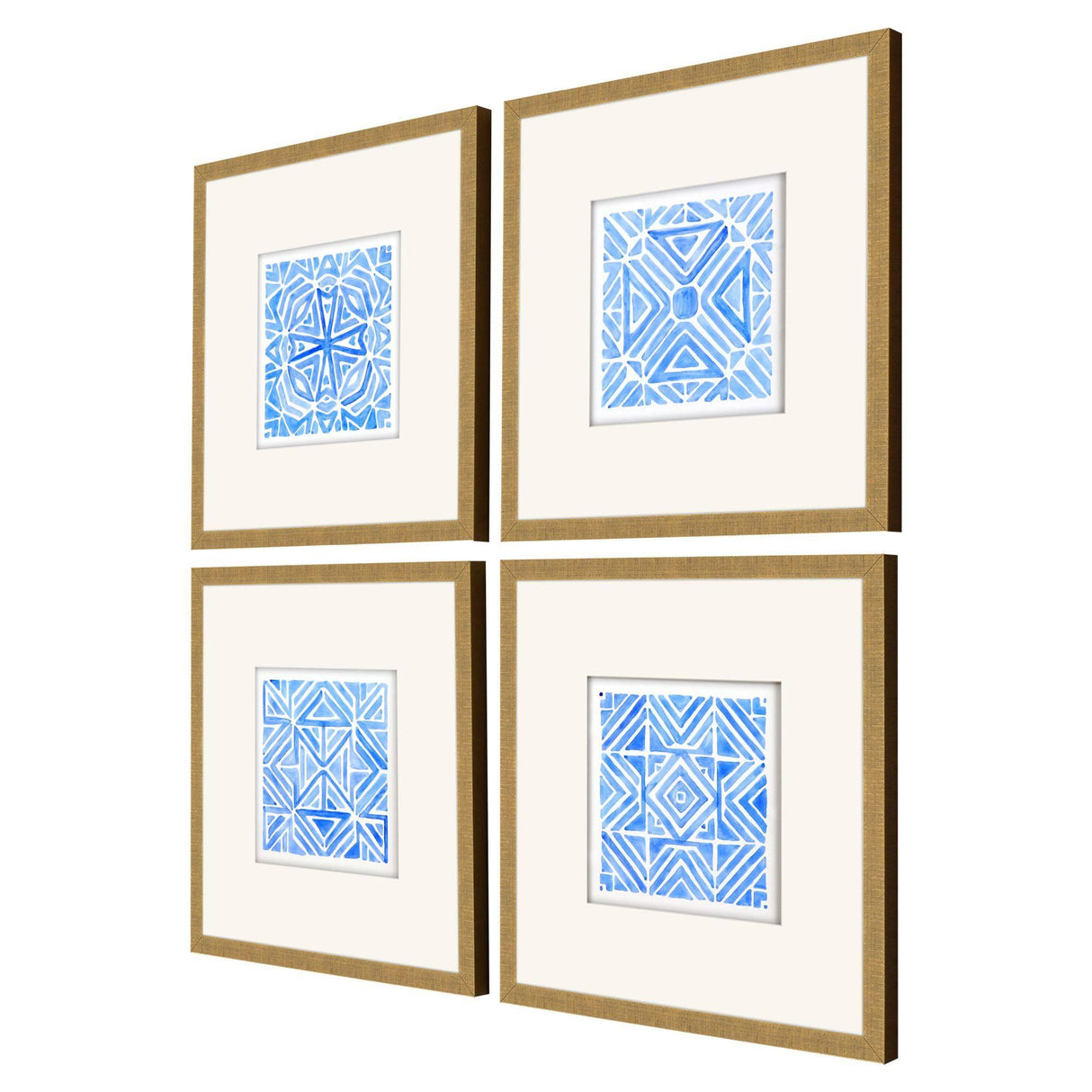 Paragon Indigo Geo S/4 Blue 21 X 21 X 2 Wall Art