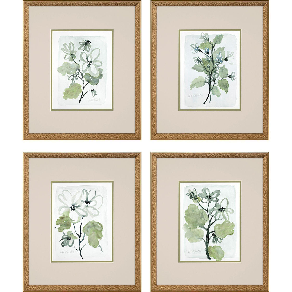 Paragon Dream Blossom S/4 Green 17 X 15 X 2 Wall Art