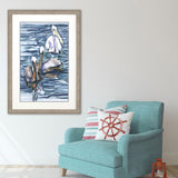 Paragon Three's Company Blue 52 X 36 X 2 Wall Art