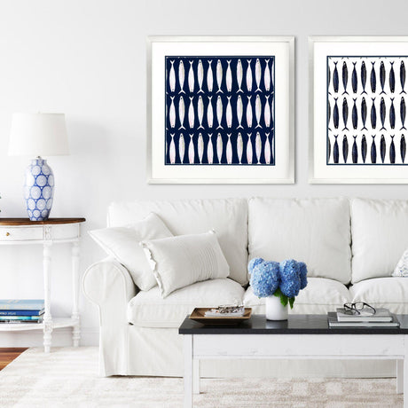 Paragon Fish Pattern I Blue 39 X 39 X 2 Wall Art