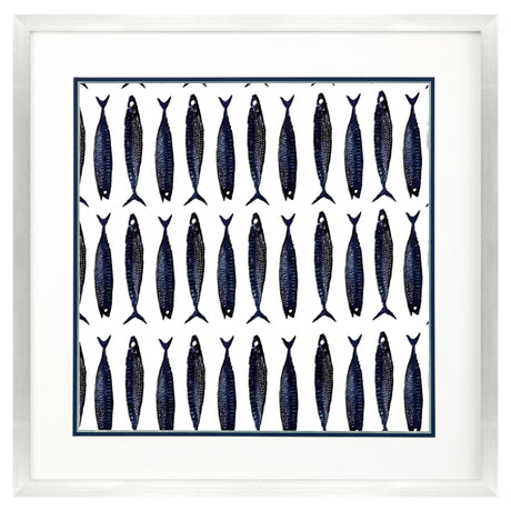 Paragon Fish Pattern II Blue 39 X 39 X 2 Wall Art