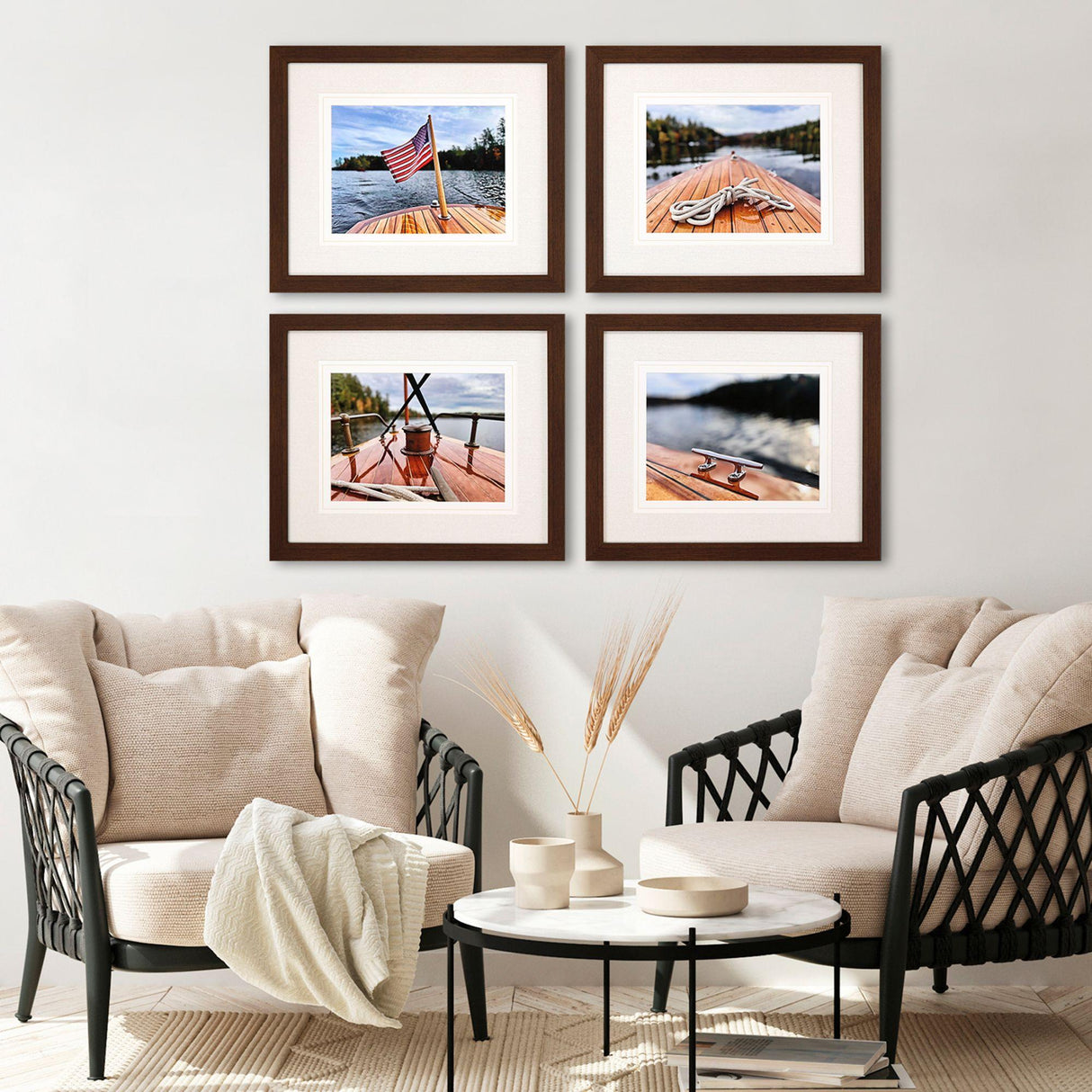 Paragon Peaceful Lake S/4 Brown 23 X 27 X 2 Wall Art