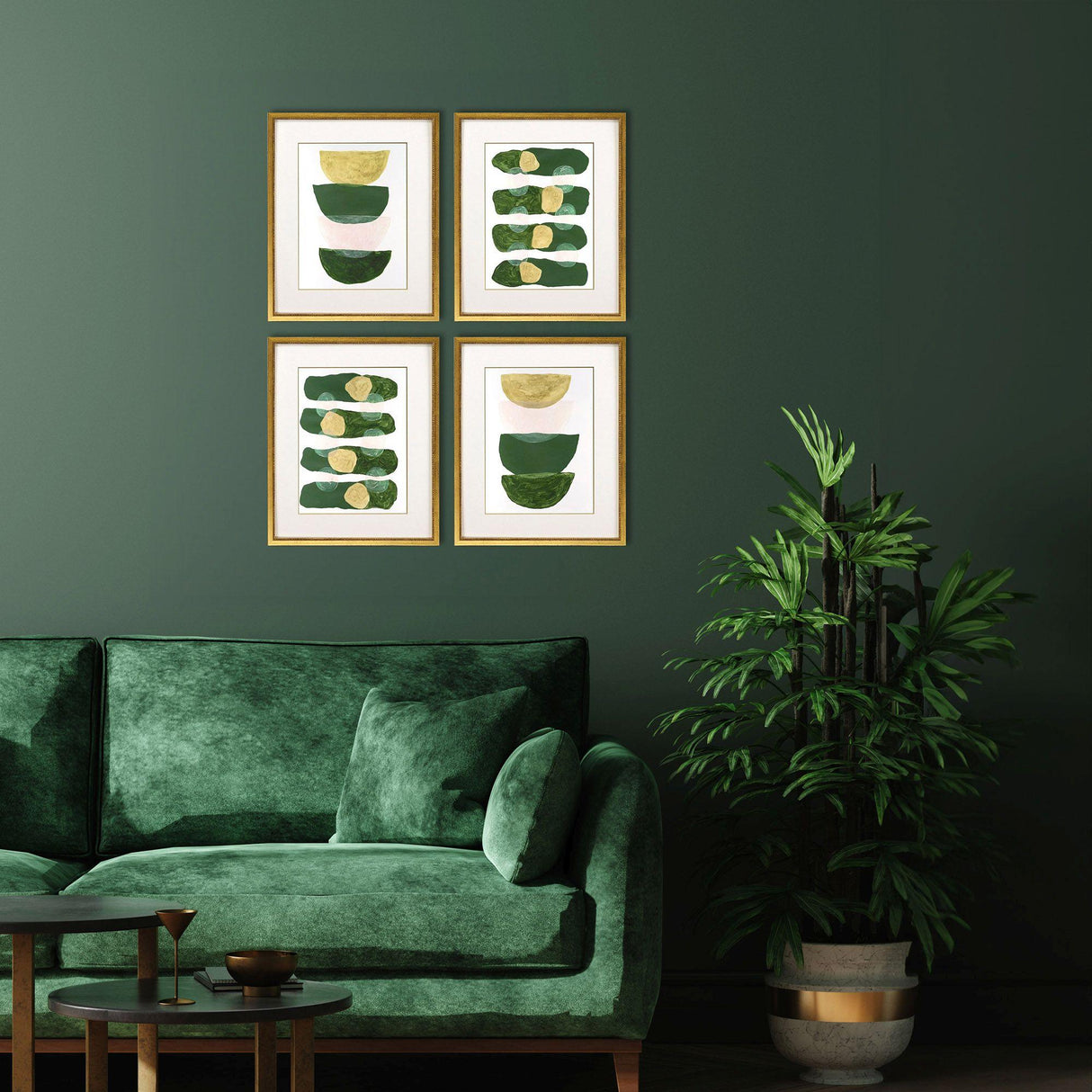 Paragon Living Spectrum S/4 Green 21 X 17 X 1 Wall Art