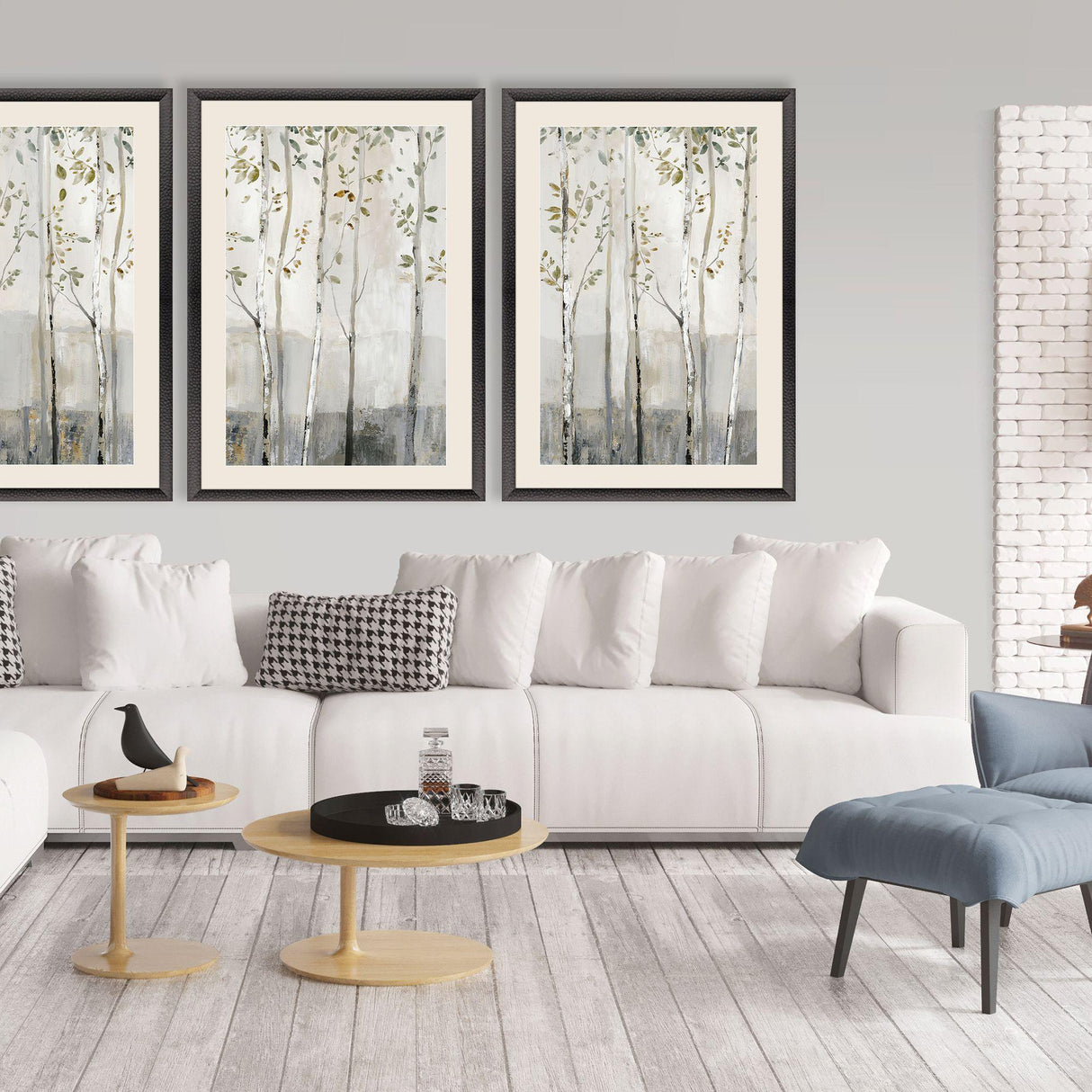Paragon Blue Birch Serenade III Gray 47 X 33 X 2 Wall Art