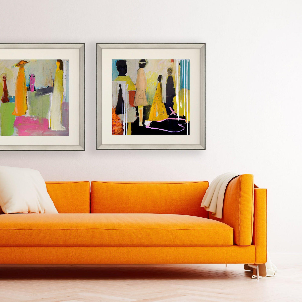 Paragon Meandering Pink 40 X 40 X 3 Wall Art