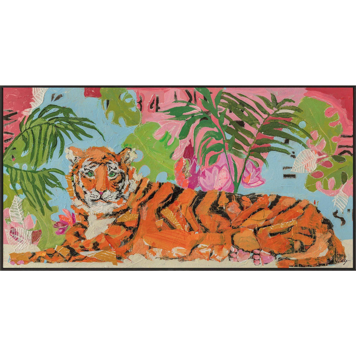 Paragon Tiger at Rest Orange 18 X 36 X 2 Wall Art