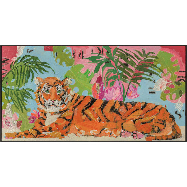 Paragon Tiger at Rest Orange 18 X 36 X 2 Wall Art