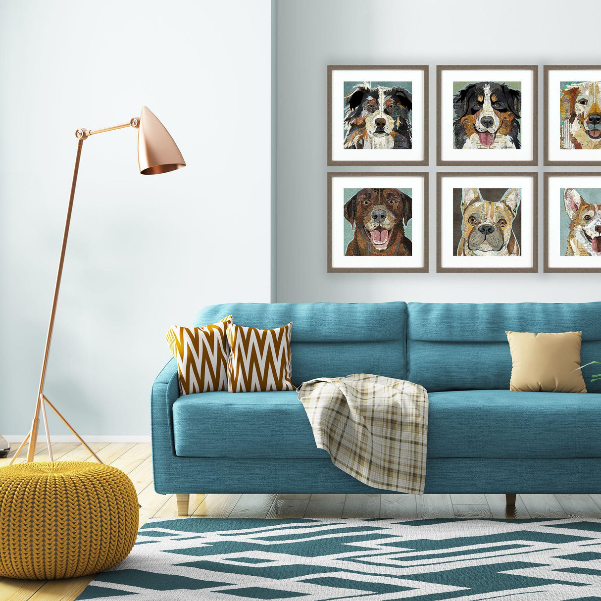 Paragon Dog Collage I S/4 Brown 21 X 21 X 2 Wall Art