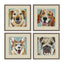 Paragon Dog Collage II S/4 Brown 21 X 21 X 2 Wall Art
