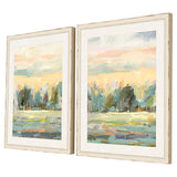 Paragon Forest Glow S/2 Blue 30 X 25 X 2 Wall Art