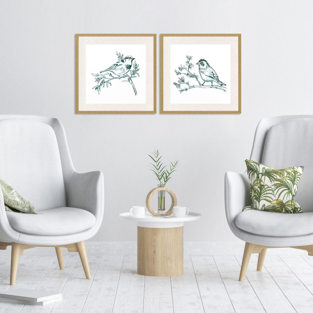 Paragon Emerald Songbirds I S/2 Green 26 X 26 X 2 Wall Art