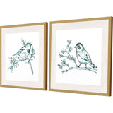 Paragon Emerald Songbirds I S/2 Green 26 X 26 X 2 Wall Art