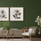 Paragon Golden Floral II White 35 X 35 X 2 Wall Art