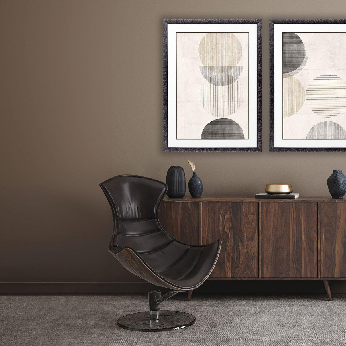 Paragon Stitched Spheres I Gray 45 X 33 X 2 Wall Art