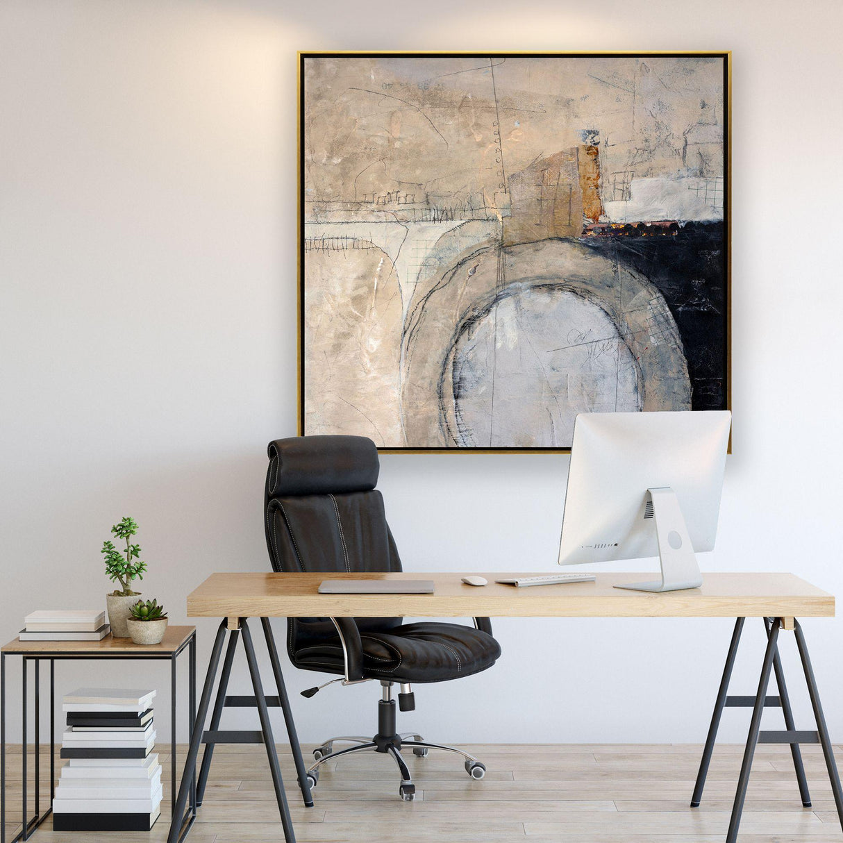 Paragon Construction Site Beige 37 X 37 X 3 Wall Art