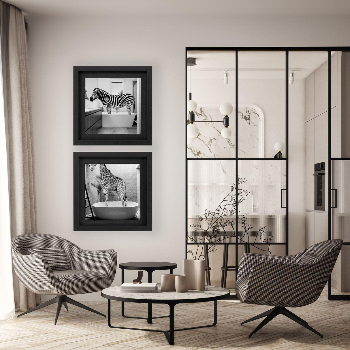 Paragon Safari Bath I S/2 White 25 X 25 X 2 Wall Art